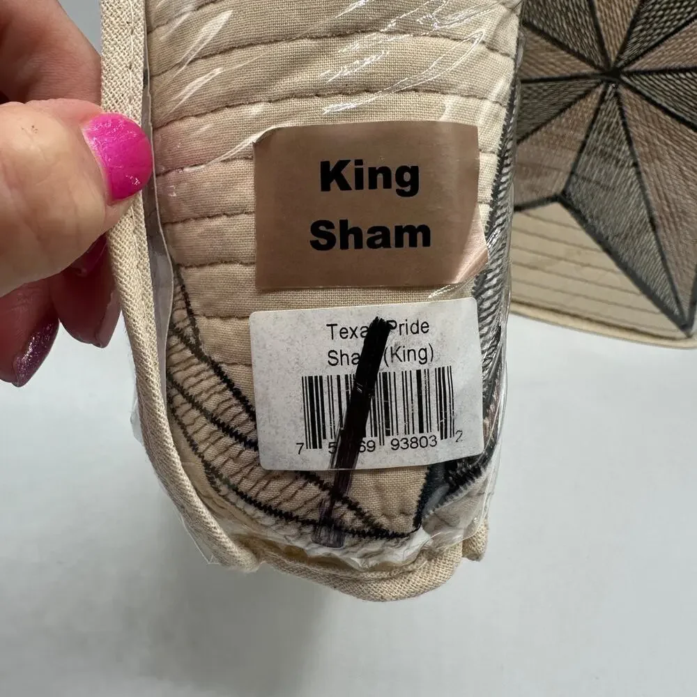 Donna Sharp Texas Pride 938 Lone Star Pillow Shams King Size NIP - 2